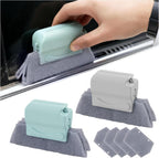 2PCS Car Magic Window Track Cleaner,2026 New Detachable Window Sill Cleaner Tool with Non-Slip Handle,Windows Groove Cleaning Brush as Car Cleaning Supplies for Air Vents/Door Tracks