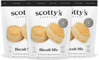 Scotty's Everyday - Keto Biscuit Zero Carb Mix - 0g Net carbs, 0g Added Sugar, Gluten-Free, High Fiber - No Nut Flours - 9.8oz, Pack of 3