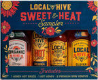 Local Hive Sweet & Heat Sampler – 4-Pack | Original Hot Honey, Organic Hive 12 oz, Clover Honey 12 oz & Original Hot Sauce | Perfect for Drizzling, Cooking & Elevating Every Bite
