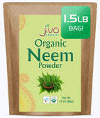 Jiva Organics Organic Neem Leaf Powder 1.5 Pound Bulk Bag - Azadirachta Indica - Pure & Natural Ayurvedic Herb - Neem Powder for Eating, Skin, Gums, and More!