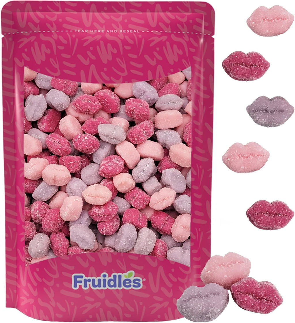 Sour Lips Smooches Gummy Rings Candy, Assorted Fruit Flavors Gummies, Allergy Friendly, Non-GMO, No Artificial Sweeteners Gummy (1 Pound)