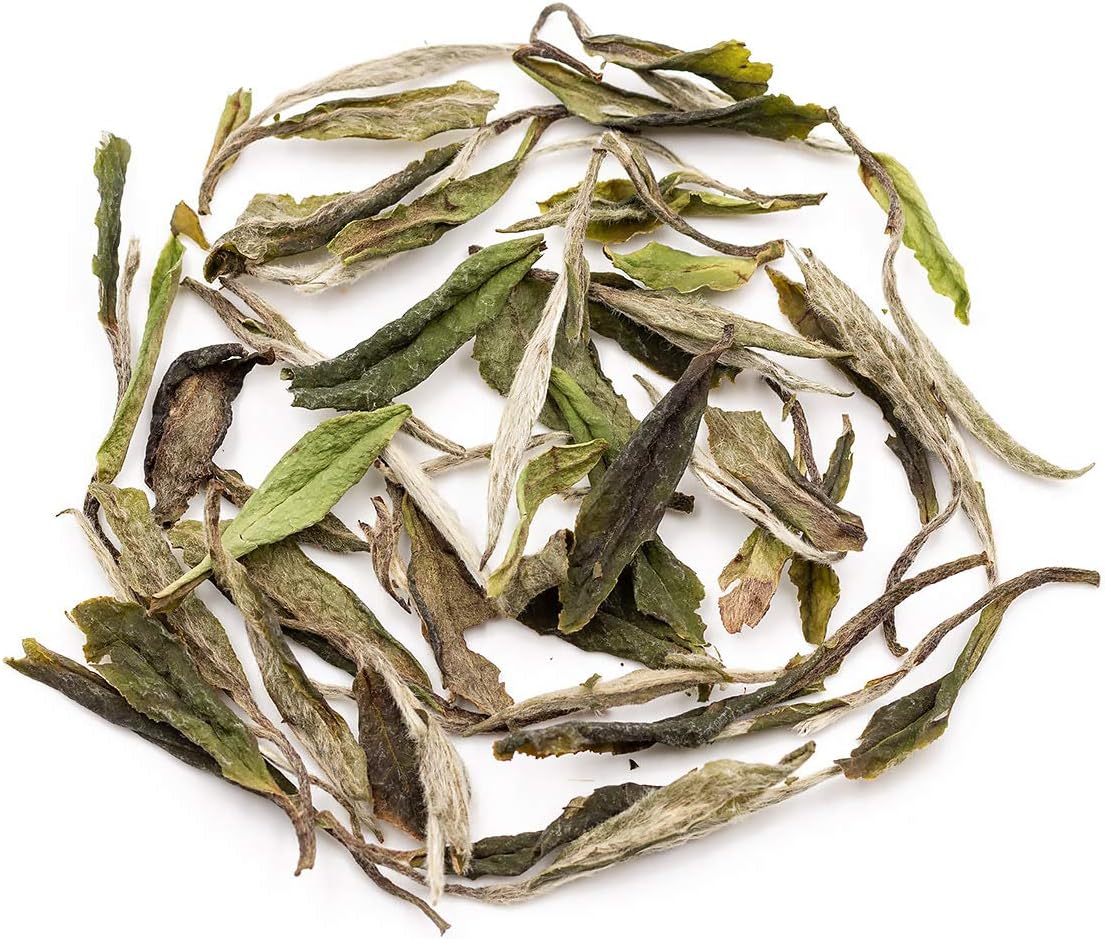 oriarmcha Fuding White Peony Tea Bai Mu Dan 250g (Pack of 2) - Chinese Bai Mudan White Tea Loose Leaf - Fuding Pai Mu Tan Yuqian 1st Grade - Low Caffeine