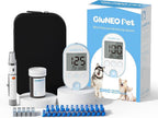 OHC GluNEO Pet Glucose Monitoring System for Dogs & Cats – Pet Glucose Meter Kit with 25 Test Strips, 25 Lancets, Lancing Device, Carry Case, Fast 5-Second Readings