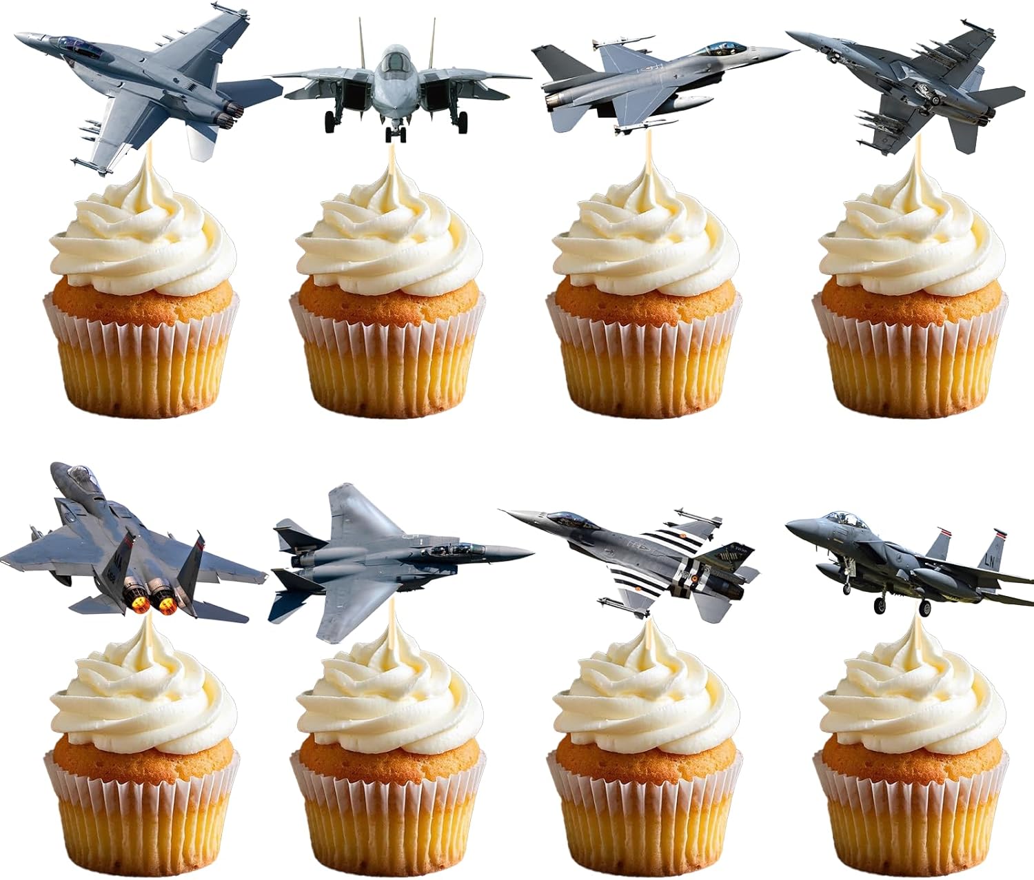 Airplane Birthday Party Decorations - 40PCS Airplane Cupcake Toppers Bday Decoration Cupcake Picks Decor Baby Shower Supplies