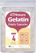Empty Gelatine Capsules Size 4-Clear Empty Capsules 100 Count, Fillable Pill Small Gel Caps DIY Gelatine Capsule 4