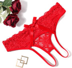 Avidlove Women Lace Panties Hollow Out Rear Bowknot Underwear Ruffle Cheeky Briefs 1-3 Pack