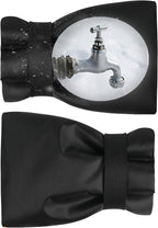 BoArt Outdoor Faucet Cover Socks for Winter Freeze Protection, 7.09" W x 9.06" H, Hose Bib Covers for Wall Taps Outside, Waterproof & Frost Free Insulated Spigot Cover, 2 Pcs Faucet Socks Black