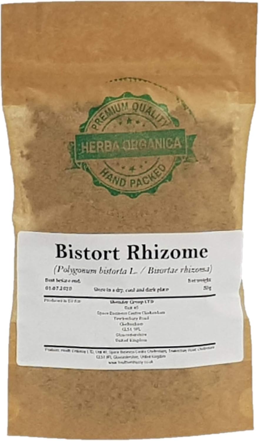 Bistort Rhizome - Polygonum Bistorta L # Herba Organica # Herbal Tea (50g)