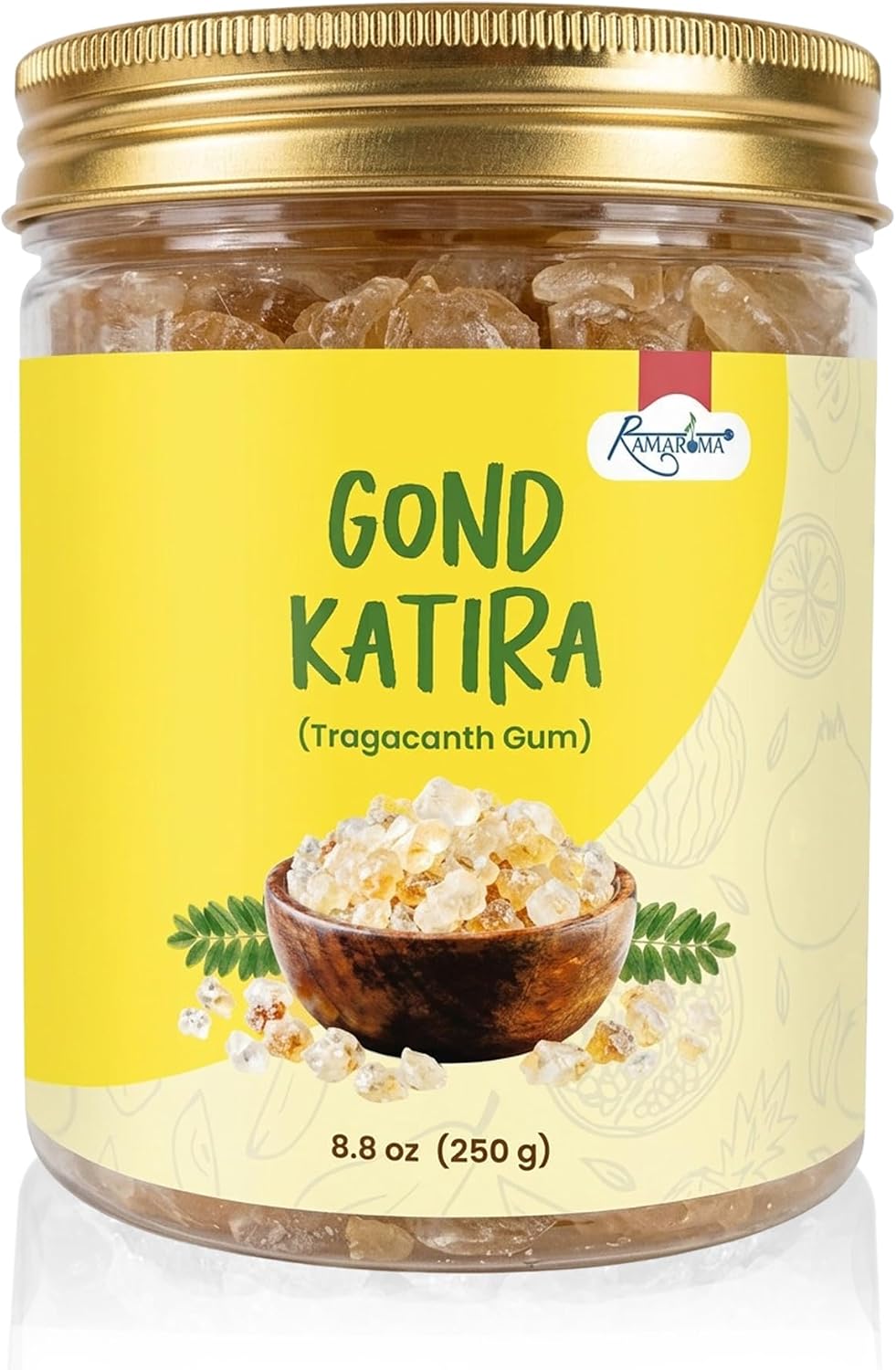 Gond Katira (Ayurvedic Katira) Organic, Katira Gond Indian Gum, Gond Katira Pure Organic, Edible Gum, All Natural, Salt-Free | Vegan | No Colors | Gluten Friendly | NON-GMO (8.8 oz)
