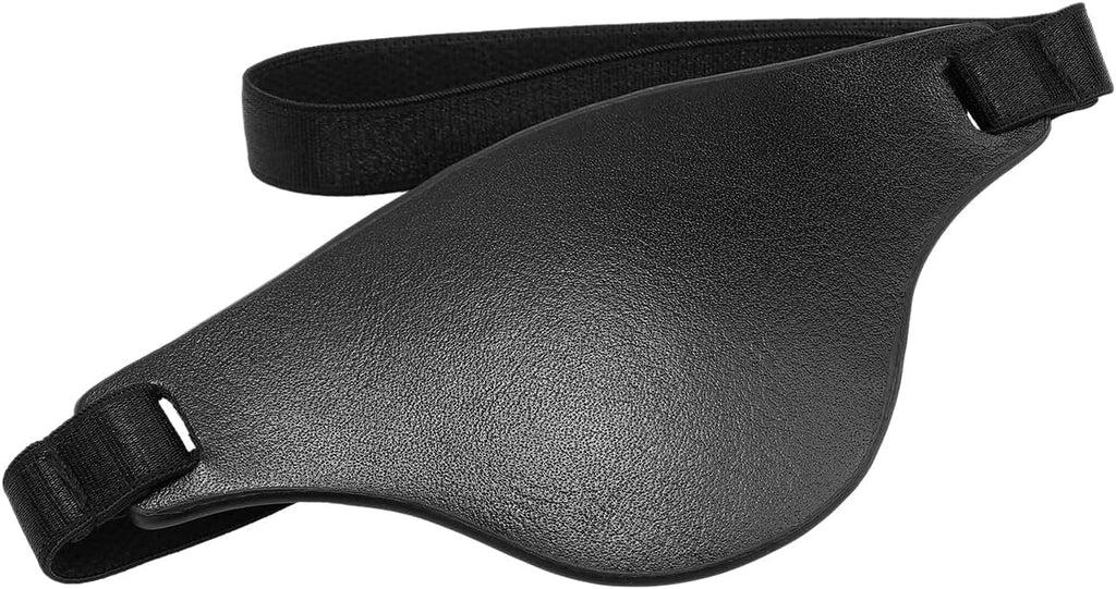 eZAKKA Black Leather Eye Patch, Eye Patches Pirate for Adults Right & Left Eyes, Adjustable for Lazy Eye and After Surgery, Black (Glossy Style)