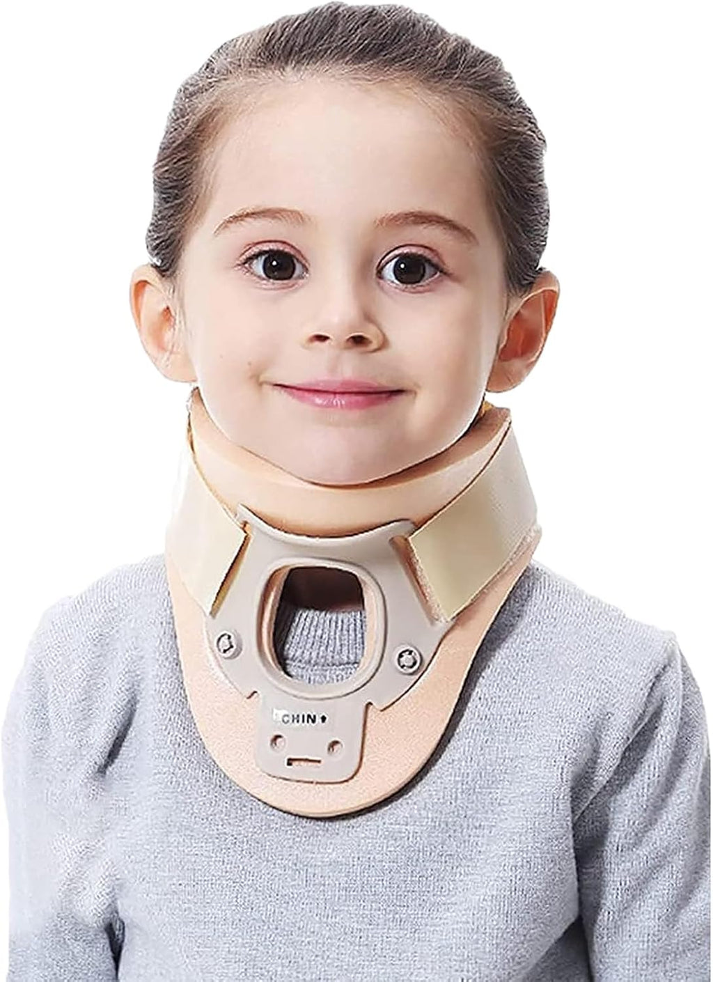 Kids Cervical Collar, Children Neck Support Brace, “V”Shape Design Strong Support, Skin-Friendly Soft Foam and Breathable Mesh Cotton, for Kids Muscle Strains, Whiplash, Torticollis