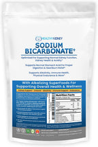 Organic Use Sodium Bicarbonate Alkaline Supplement for Alkalinity. Support Kidney & Stomach Acid Neutralizer w/Alkaline Superfoods. Sodium Bicarbonate Powder Kidney Immune Support Antacid Sport 1.5LB