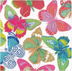 Caspari Butterflies Bright Luncheon Napkins - 20 Per Package