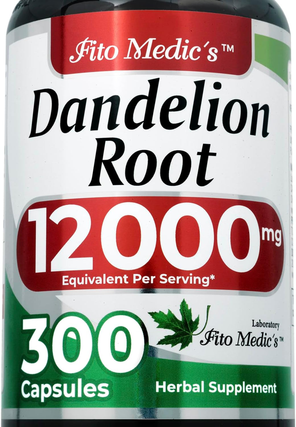 FITO MEDIC'S Dandelion | Dandelion Root Capsules | 300 Capsules | Concentrated Extract | Highly Absorbable Herbal Supplement