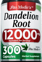 FITO MEDIC'S Dandelion | Dandelion Root Capsules | 300 Capsules | Concentrated Extract | Highly Absorbable Herbal Supplement