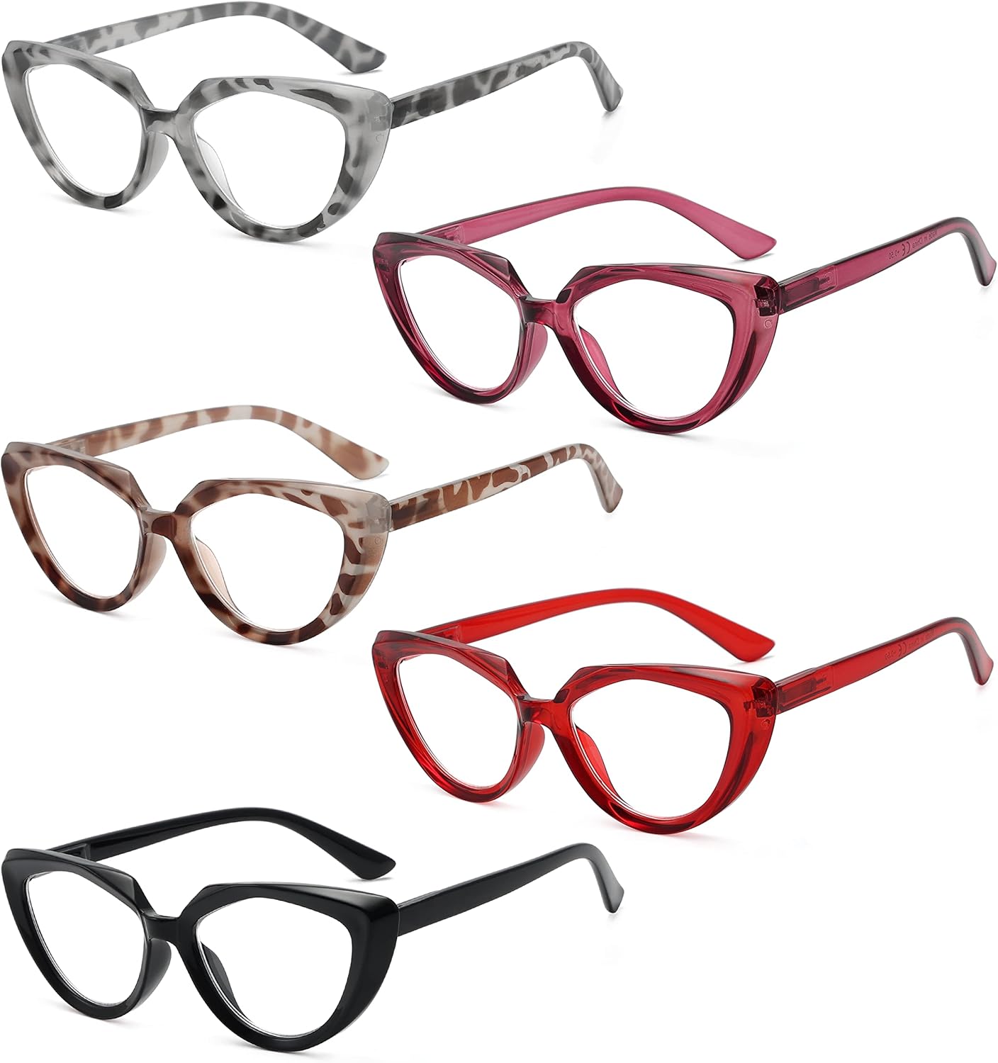 Eyekepper 5-pack Reading Glasses For Women Cat Eye Readers
