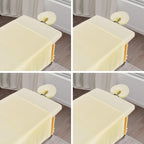 4 Sets Premium Microfiber Massage Table Sheets Set, 3 Piece Set Soft Massage Table Cover, Ultra-Light Massage Sheets Sets Include Flat Sheet, Fitted Sheet, and Fitted Face Rest Cover, Beige