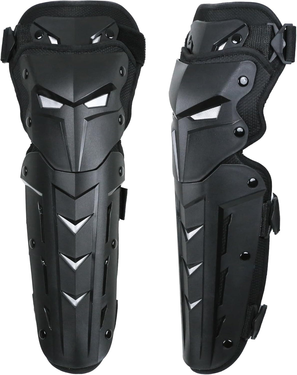 Motorcycle Knee Pads for Adults, Adjustable Motorcycle Knee Shin Guards for Motocross Racing Dirt Bike (2Pcs)