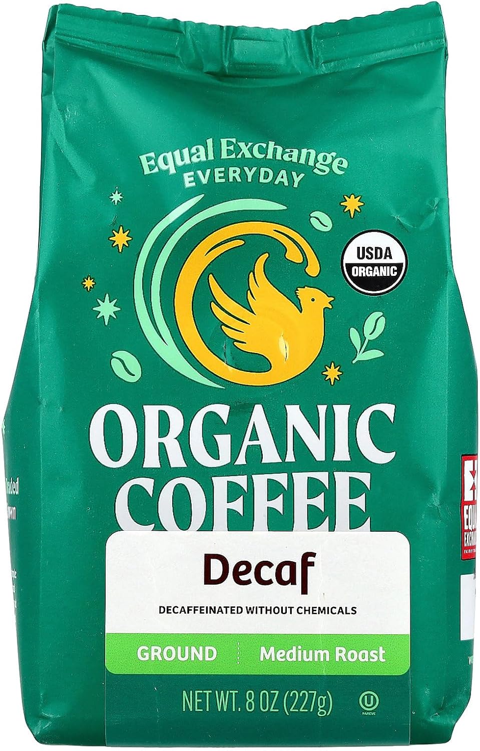 Equal Exchange Organic Coffee, Ground, Medium Roast, Decaf, 8 oz (227 g)