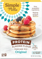 Simple Mills Just Add Water Almond Flour Pancake Mix, Original Protein - Gluten Free, Plant Based, Paleo Friendly, Breakfast, 10.4 Ounce (Pack of 1)