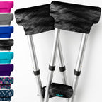Vive Premium Crutch Pads & Hand Grips - Comfortable, Breathable, Machine Washable Padding - Moisture Wicking & Odor Reducing Pillow Accessory Covers for Adult & Youth Walking Crutches