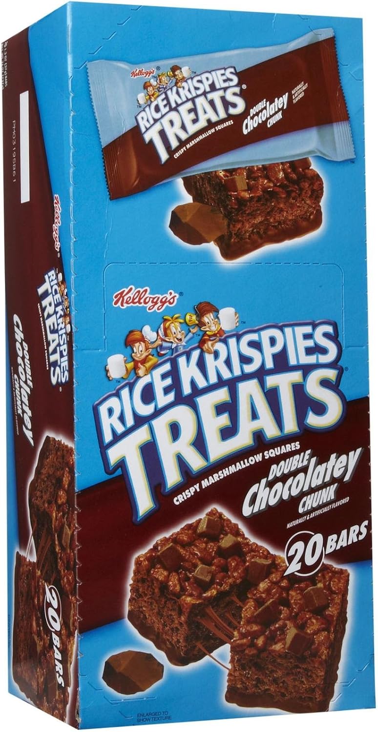 Kellogg's Rice Krispies Treats Double Chocolatey Chunk Bars-1.3 oz, 20 ct