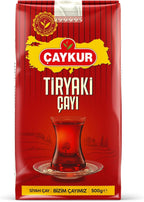 ÇAYKUR Tiryaki Turkish Black Tea, Strong Brew, Deep Reddish Color & Full-Bodied Flavor, High-Grown Tea Leaves, Loose Leaf Natural Tea 500g / 17.6 oz