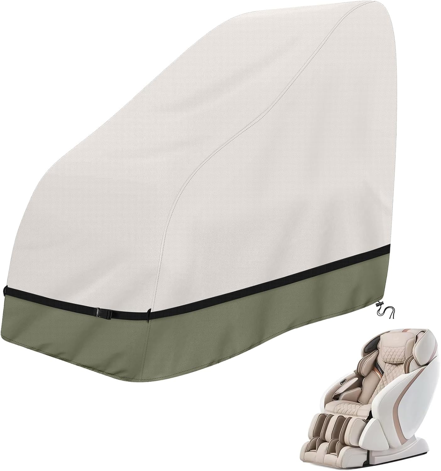 COSHNIBI Massage Chair Cover,Heavy Duty Waterproof and Dustproof Zero Gravity Massage Chair Cover for Most Brands of Full Body Shiatsu,63 x 39.5 x 55.5 Inches,Beige