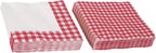 Hammont Gingham Napkins – Red & White Checkered Disposable Paper Napkins - Picnic BBQ Party Supplies - Birthday | Backyard | Picnic Decorations (80 Pack)