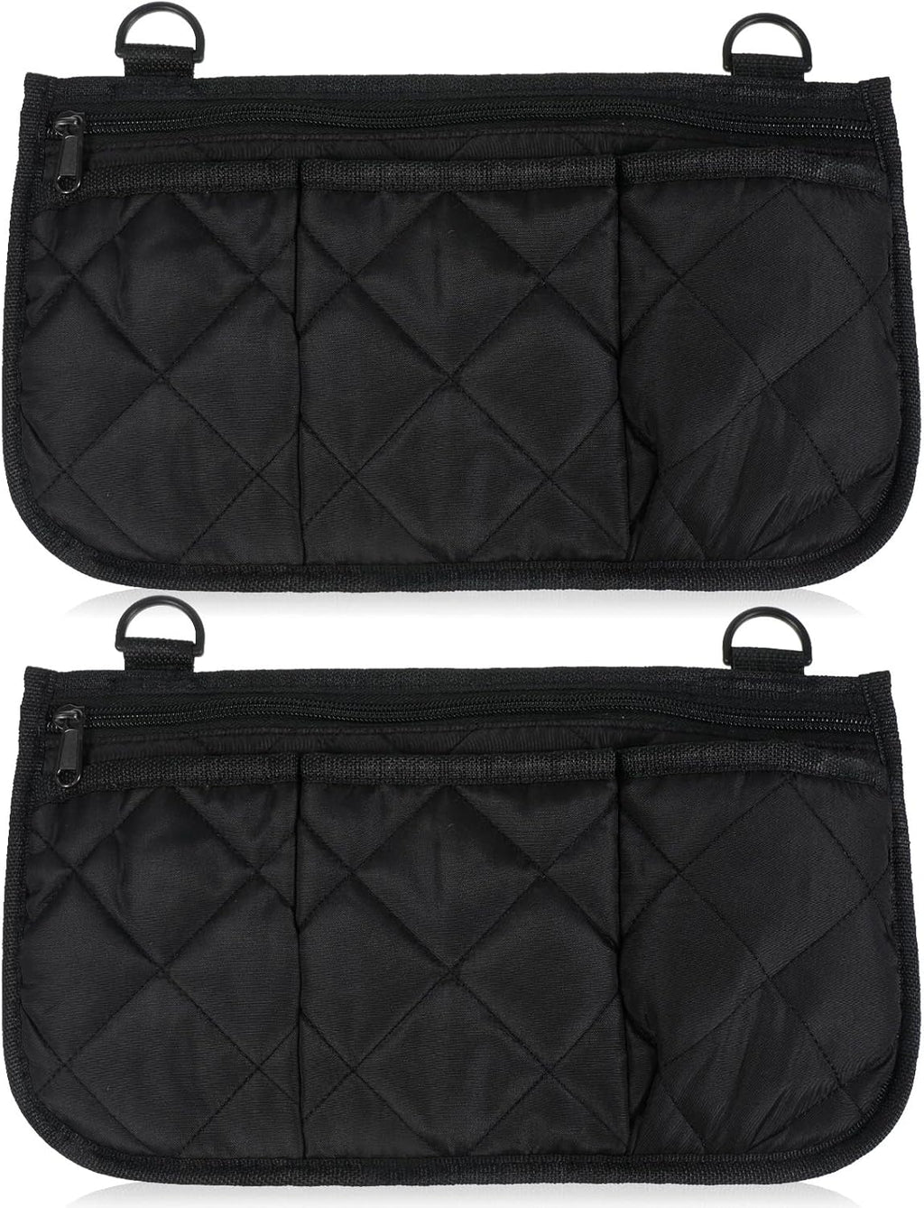 2 Pack Wheelchair Side Bag, Walker Bag with Cup Holder Waterproof Wheelchair Armrest Pouch, Storage Organizer Bags Wheel Chair Pouch Side Pocket for Most Seniors Wheelchairs
