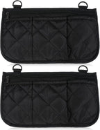 2 Pack Wheelchair Side Bag, Walker Bag with Cup Holder Waterproof Wheelchair Armrest Pouch, Storage Organizer Bags Wheel Chair Pouch Side Pocket for Most Seniors Wheelchairs