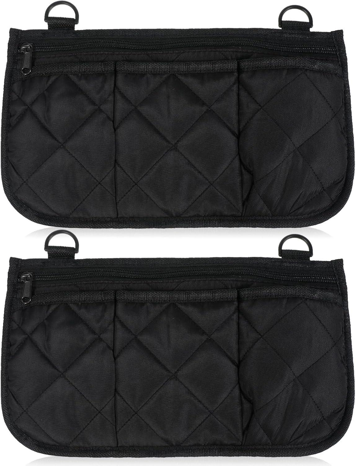 2 Pack Wheelchair Side Bag, Walker Bag with Cup Holder Waterproof Wheelchair Armrest Pouch, Storage Organizer Bags Wheel Chair Pouch Side Pocket for Most Seniors Wheelchairs