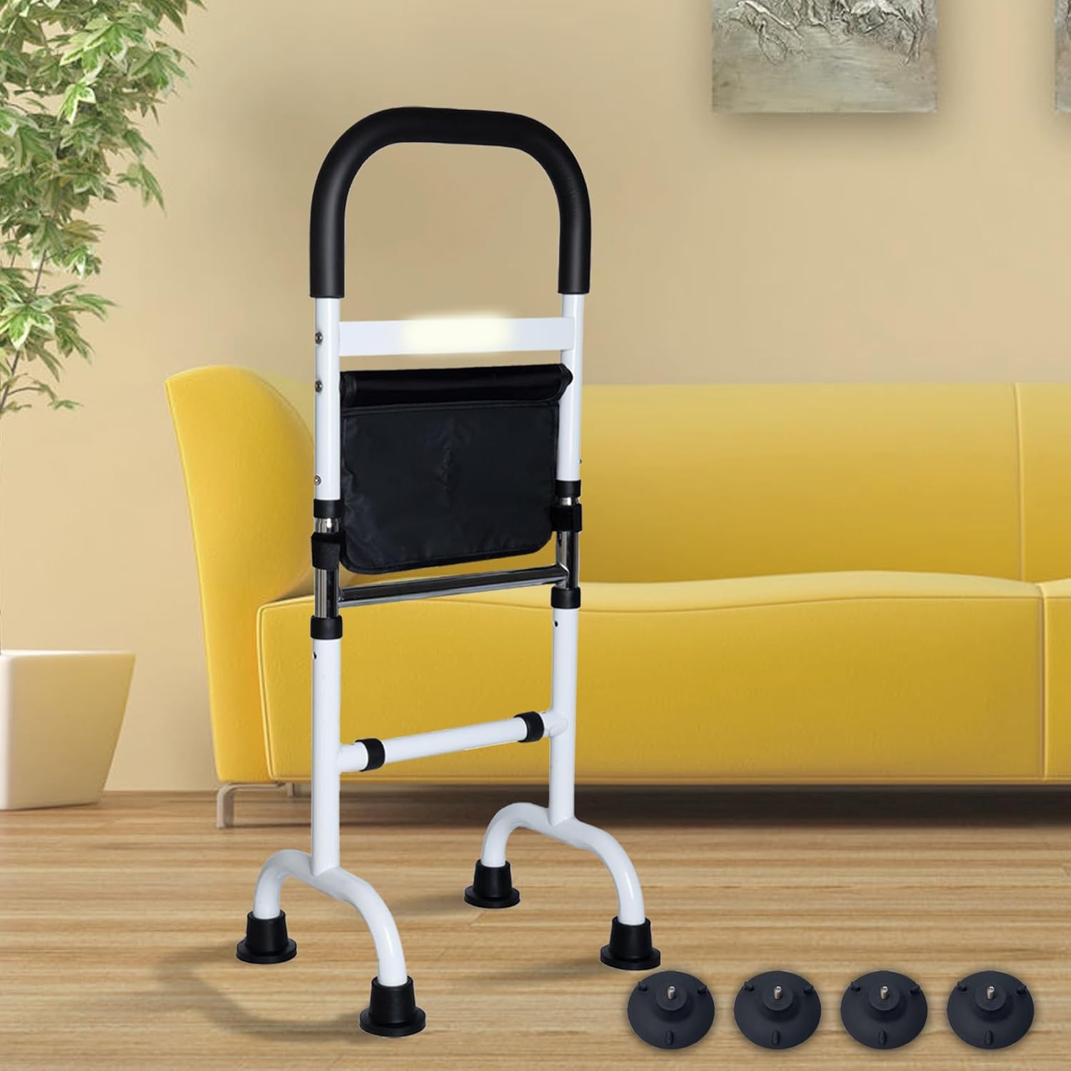 Adjustable Stand Assist Aid for Elderly, Couch Stand Assist with Night Light and Two Sets of Bases, Mobility Aids for Elderly Adults and Others Who Need Extra Help, Can Withstand 300 Pounds