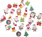Set of 48 Wafer Edible Cupcake Toppers Christmas Paper Cake Decoration