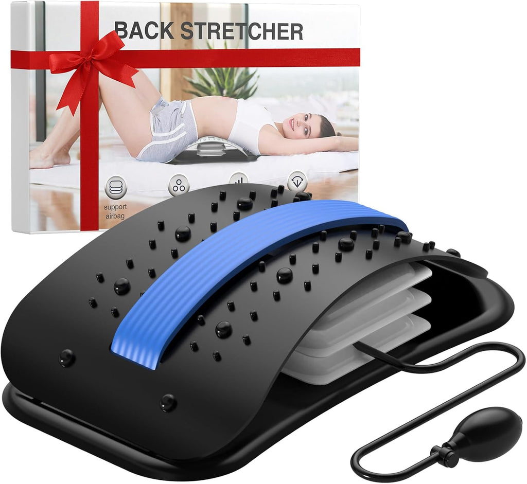 Docemel Back Stretcher for Lower Back Pain Relief,Adjustable Inversion Lumbar Traction Device,Lumbar Support Board for Spinal Decompression and Scoliosis,Back Support Sciatica Pain Relief