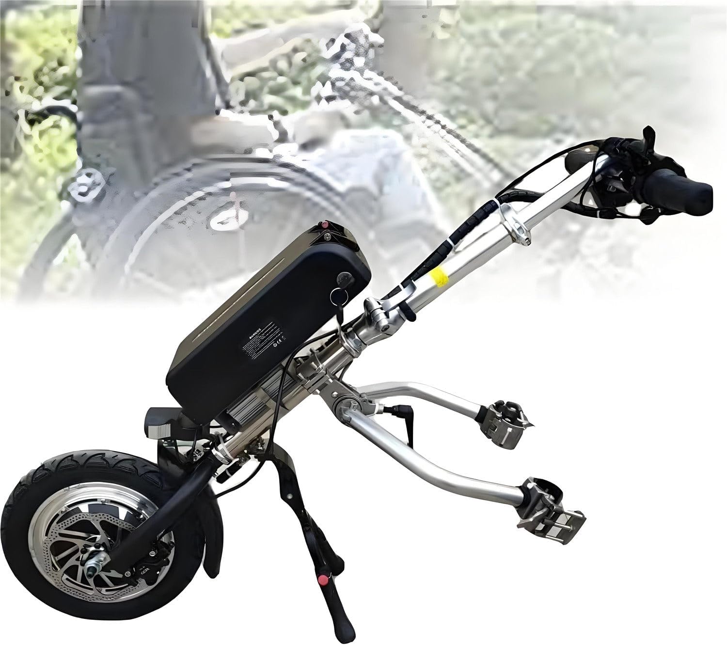 500W Electric Wheelchair Conversion Kit,Electric Handcycle Wheelchair Attachment,Wheelchair Tractor Pull Device Portable，Range62Km. A