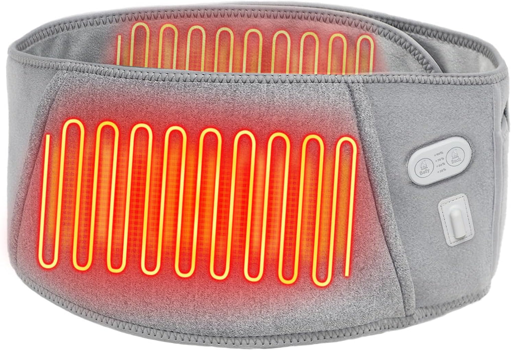 Heated Waist Belt, Heating Pad for Low Back and Belly, Women’s Cordless Heating Belt for Period Cramps - Rechargeable & Slim Design