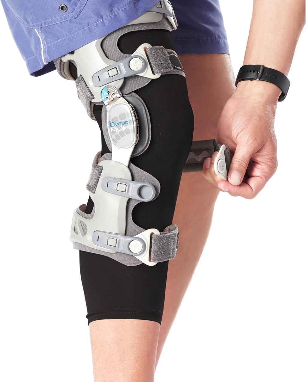 Ovation Medical Game Changer Unloader Knee Brace with Undersleeve - Lightweight OA Support for Arthritis & Pain Relief - Low Profile Design for Comfort Fit (Small/Medium, Left)
