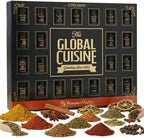 Spice Gift Set with 22 Gourmet Exotic Seasonings from Around the World – Italian, Indian, Mexican, Moroccan & More – Non-GMO, MSG-Free, All-Natural, Small Batch Herb & Spice Cooking Gifts by PepperMate