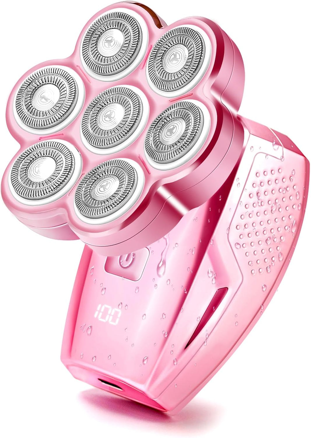 Women's Electric Shaver - 120min Cordless Painless Hair Remover with 7D Floating Head - Waterproof Wet Dry Razor for Legs Face Bikini Line