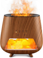 Essential Oil Diffuser for Home: 200ml Aromatherapy Diffuser with Himalayan Pink Salt Rock, Cool Mist Humidifier with Auto Off Function and 9 Colors LED Night Light for Bedroom