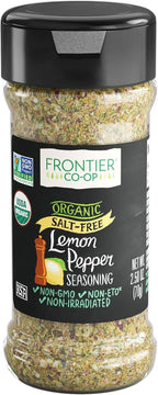 Frontier, Salt Free Organic Seasoning Lemon Pepper, 2.5 Oz