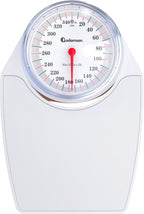 Adamson A24 Scales for Body Weight - Up to 350 LB - New - Anti-Skid Rubber Surface Extra Large Numbers - High Precision Bathroom Scale Analog - Durable with 20-Year Assurance - White