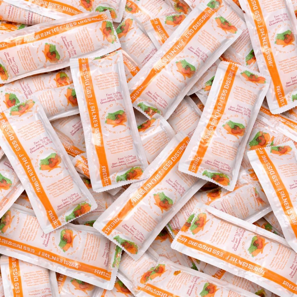 French Dressing Packets – 30 Individual Single Serve Sachets | Portion Control Salad Dressing | Perfect for Lunches, Meal Prep, Takeout & Food Service