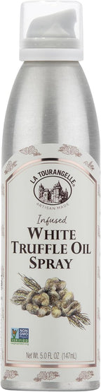 La Tourangelle, White Truffle Cooking Spray, Complex Gourmet Earthy Flavor for Spraying on Pasta, Popcorn, Vegetables, Potatoes, and More, 5 Fl Oz