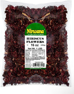 Premium Dried Hibiscus Flowers – Whole Flower Petals for Herbal Infusions, Loose Leaf Blends, and Culinary Use – Great with Dandelion Root, Raspberry Leaf, and More (16oz)