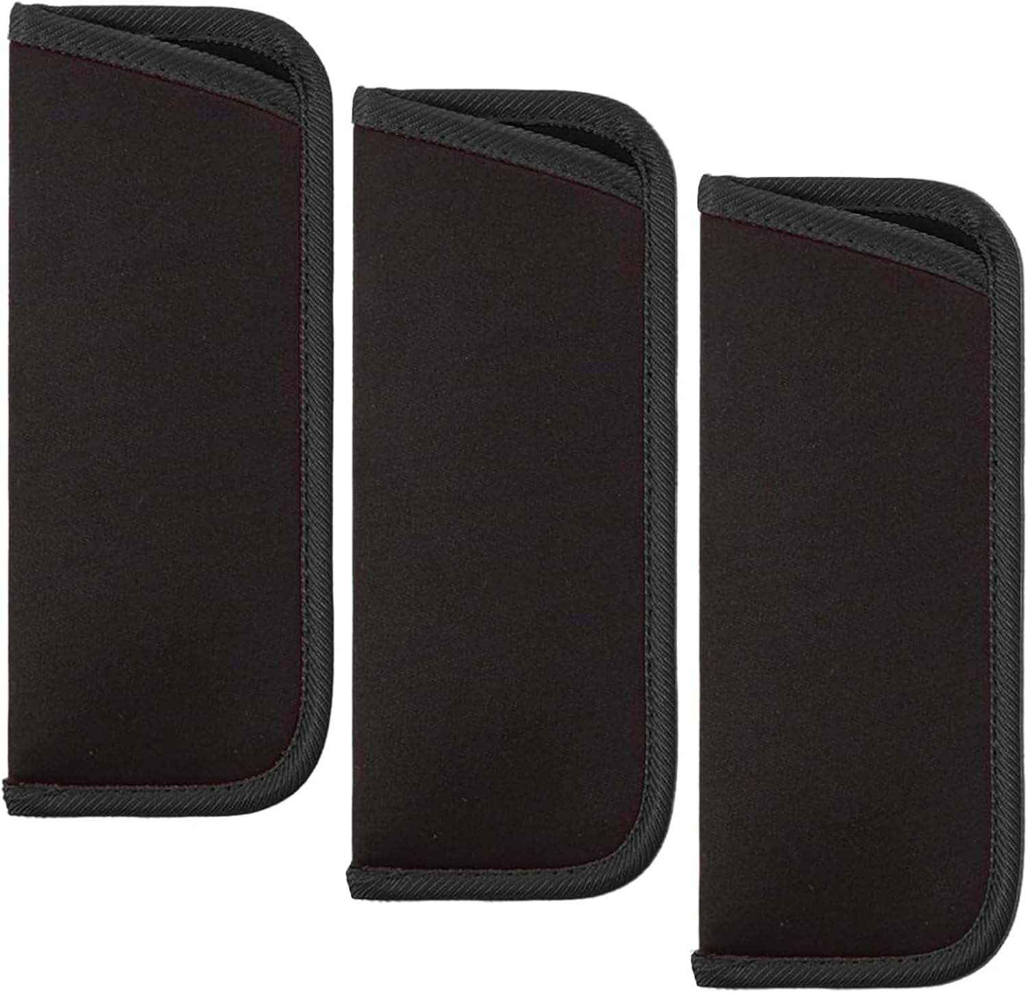 3 Pack Slip in Eyeglasses Cases, Protective Glasses Case For Reading Glasses Pouch Fabric Spectacle Pouch Soft Glasses Sleeve Black Storage Glasses Pouch Holder