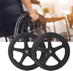 Rear Wheel Replacement for Wheelchairs (Set of 2), 14inch Non-Pneumatic Solid Tire with Metal Bearing, Model: 14×1.75 (Black)