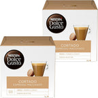 Nescafé Dolce Gusto Cortado Espresso Macchiato, Pack of 2, (32 Capsules in total)