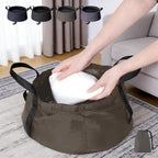 Foldable Handle Bucket Portable Ultra-Lightweight Outdoor Basin Bucket Ideal for Camping and Hiking
